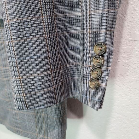 Izod 40R Mens Polyester Rayon Sport Coat Blazer Suit Jacket 3 Button Gray - Picture 7 of 10